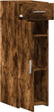 vidaXL - Dressoir - 30x42,5x93 - cm - bewerkt - hout - gerookt - eikenkleurig