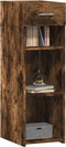 vidaXL - Dressoir - 30x42,5x93 - cm - bewerkt - hout - gerookt - eikenkleurig