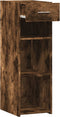 vidaXL - Dressoir - 30x42,5x93 - cm - bewerkt - hout - gerookt - eikenkleurig