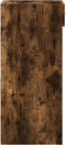 vidaXL - Dressoir - 30x42,5x93 - cm - bewerkt - hout - gerookt - eikenkleurig