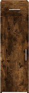 vidaXL - Dressoir - 30x42,5x93 - cm - bewerkt - hout - gerookt - eikenkleurig