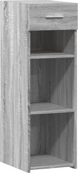 vidaXL - Dressoir - 30x42,5x93 - cm - bewerkt - hout - grijs - sonoma - eikenkleurig