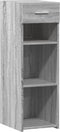 vidaXL - Dressoir - 30x42,5x93 - cm - bewerkt - hout - grijs - sonoma - eikenkleurig