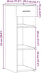 vidaXL - Dressoir - 30x42,5x93 - cm - bewerkt - hout - grijs - sonoma - eikenkleurig