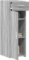 vidaXL - Dressoir - 30x42,5x93 - cm - bewerkt - hout - grijs - sonoma - eikenkleurig