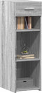 vidaXL - Dressoir - 30x42,5x93 - cm - bewerkt - hout - grijs - sonoma - eikenkleurig
