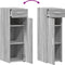 vidaXL - Dressoir - 30x42,5x93 - cm - bewerkt - hout - grijs - sonoma - eikenkleurig