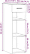 vidaXL - Dressoir - 30x42,5x93 - cm - bewerkt - hout - wit