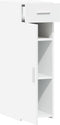 vidaXL - Dressoir - 30x42,5x93 - cm - bewerkt - hout - wit