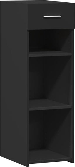 vidaXL - Dressoir - 30x42,5x93 - cm - bewerkt - hout - zwart