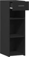 vidaXL - Dressoir - 30x42,5x93 - cm - bewerkt - hout - zwart