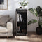 vidaXL - Dressoir - 31,5x34x75 - cm - massief - grenenhout - grijs