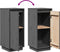 vidaXL - Dressoir - 31,5x34x75 - cm - massief - grenenhout - grijs