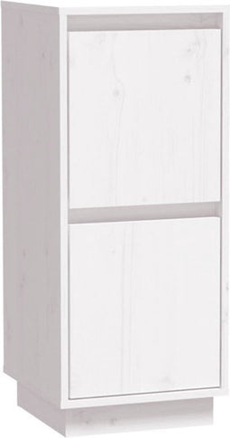 vidaXL - Dressoir - 31,5x34x75 - cm - massief - grenenhout - wit