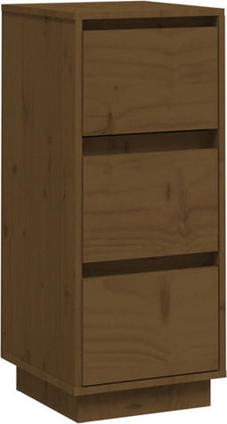 vidaXL - Dressoir - 32x34x75 - cm - massief - grenenhout - honingbruin