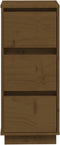 vidaXL - Dressoir - 32x34x75 - cm - massief - grenenhout - honingbruin