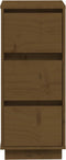 vidaXL - Dressoir - 32x34x75 - cm - massief - grenenhout - honingbruin