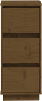 vidaXL - Dressoir - 32x34x75 - cm - massief - grenenhout - honingbruin