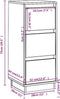 vidaXL - Dressoir - 32x34x75 - cm - massief - grenenhout - honingbruin