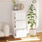 vidaXL - Dressoir - 32x34x75 - cm - massief - grenenhout - wit