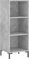 vidaXL - Dressoir - 34,5x32,5x90 - cm - bewerkt - hout - betongrijs