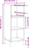 vidaXL - Dressoir - 34,5x32,5x90 - cm - bewerkt - hout - betongrijs