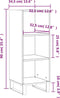 vidaXL - Dressoir - 34,5x32,5x90 - cm - bewerkt - hout - betongrijs