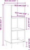 vidaXL - Dressoir - 34,5x32,5x90 - cm - bewerkt - hout - betongrijs