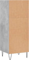 vidaXL - Dressoir - 34,5x32,5x90 - cm - bewerkt - hout - betongrijs