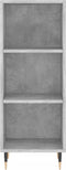 vidaXL - Dressoir - 34,5x32,5x90 - cm - bewerkt - hout - betongrijs