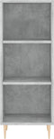 vidaXL - Dressoir - 34,5x32,5x90 - cm - bewerkt - hout - betongrijs
