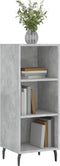 vidaXL - Dressoir - 34,5x32,5x90 - cm - bewerkt - hout - betongrijs