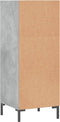 vidaXL - Dressoir - 34,5x32,5x90 - cm - bewerkt - hout - betongrijs