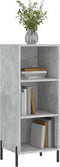 vidaXL - Dressoir - 34,5x32,5x90 - cm - bewerkt - hout - betongrijs