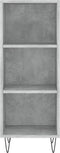 vidaXL - Dressoir - 34,5x32,5x90 - cm - bewerkt - hout - betongrijs