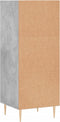 vidaXL - Dressoir - 34,5x32,5x90 - cm - bewerkt - hout - betongrijs