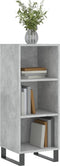 vidaXL - Dressoir - 34,5x32,5x90 - cm - bewerkt - hout - betongrijs