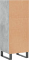 vidaXL - Dressoir - 34,5x32,5x90 - cm - bewerkt - hout - betongrijs