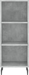vidaXL - Dressoir - 34,5x32,5x90 - cm - bewerkt - hout - betongrijs