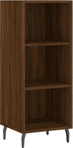 vidaXL - Dressoir - 34,5x32,5x90 - cm - bewerkt - hout - bruin - eikenkleur