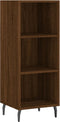 vidaXL - Dressoir - 34,5x32,5x90 - cm - bewerkt - hout - bruin - eikenkleur