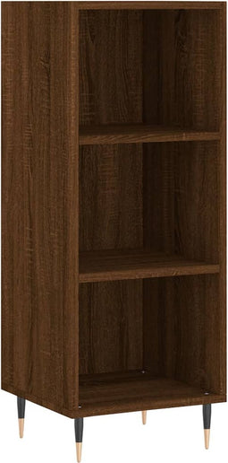 vidaXL - Dressoir - 34,5x32,5x90 - cm - bewerkt - hout - bruin - eikenkleur