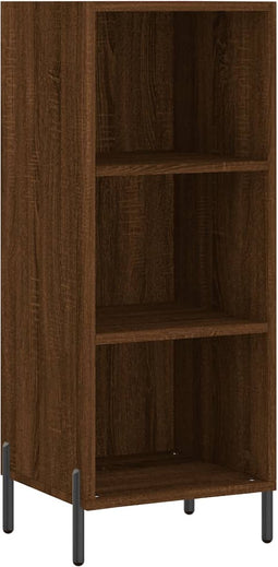 vidaXL - Dressoir - 34,5x32,5x90 - cm - bewerkt - hout - bruin - eikenkleur