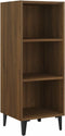 vidaXL - Dressoir - 34,5x32,5x90 - cm - bewerkt - hout - bruin - eikenkleur