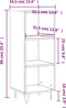 vidaXL - Dressoir - 34,5x32,5x90 - cm - bewerkt - hout - bruin - eikenkleur