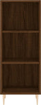vidaXL - Dressoir - 34,5x32,5x90 - cm - bewerkt - hout - bruin - eikenkleur