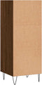 vidaXL - Dressoir - 34,5x32,5x90 - cm - bewerkt - hout - bruin - eikenkleur