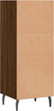 vidaXL - Dressoir - 34,5x32,5x90 - cm - bewerkt - hout - bruin - eikenkleur