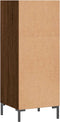 vidaXL - Dressoir - 34,5x32,5x90 - cm - bewerkt - hout - bruin - eikenkleur