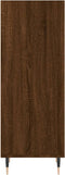 vidaXL - Dressoir - 34,5x32,5x90 - cm - bewerkt - hout - bruin - eikenkleur